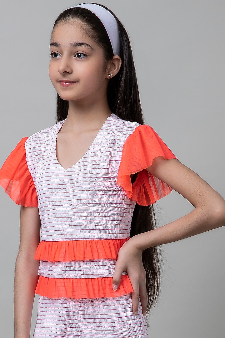 White Smocked Dress For Girls by Be True Kids at Pernia's Pop Up Shop