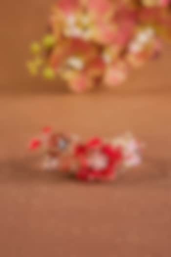 Pink Enameled Floral Bracelet by THE BEAUTIFUL SECRET at Pernia's Pop Up Shop