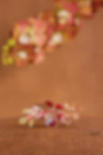 Pink Enameled Floral Ring by THE BEAUTIFUL SECRET at Pernia's Pop Up Shop