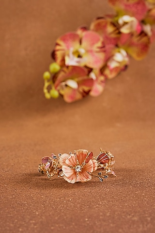 Multi-Colored Enameled Floral Bracelet by THE BEAUTIFUL SECRET