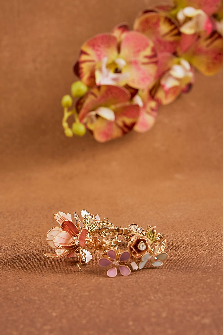 Multi-Colored Enameled Floral Bracelet by THE BEAUTIFUL SECRET at Pernia's Pop Up Shop