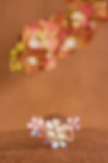 Multi-Colored Enameled Floral Ring by THE BEAUTIFUL SECRET at Pernia's Pop Up Shop