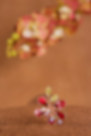 Red Enameled Floral Ring by THE BEAUTIFUL SECRET at Pernia's Pop Up Shop