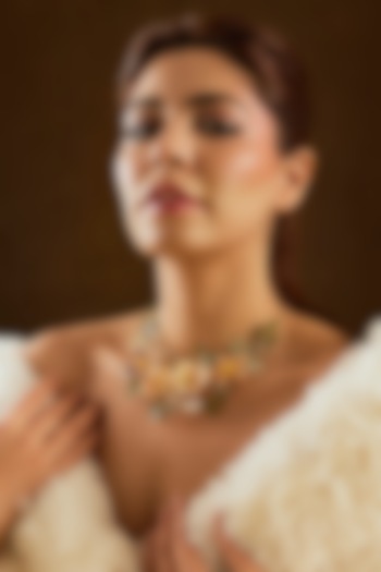 Multi-Colored Enameled Floral Necklace by THE BEAUTIFUL SECRET at Pernia's Pop Up Shop