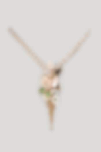 Gold Finish Pearl Pendant Necklace by THE BEAUTIFUL SECRET at Pernia's Pop Up Shop