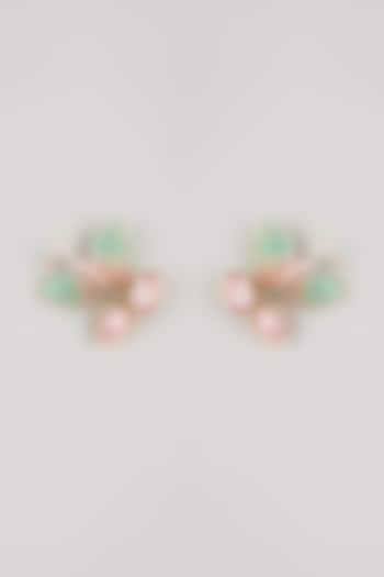 Multi-Colored Resin Floral Stud Earrings by THE BEAUTIFUL SECRET at Pernia's Pop Up Shop
