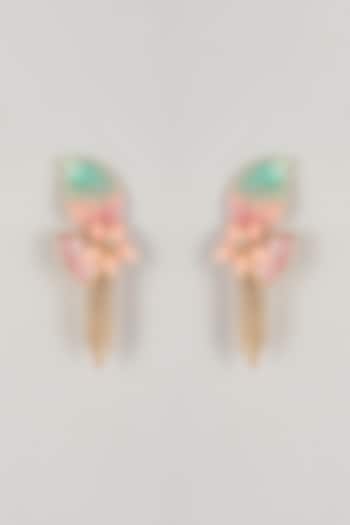 Multi-Colored Resin Floral Dangler Earrings by THE BEAUTIFUL SECRET at Pernia's Pop Up Shop