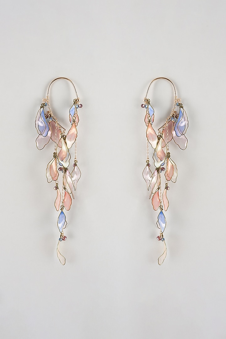 Multi-Colored Resin Floral Dangler Earrings by THE BEAUTIFUL SECRET at Pernia's Pop Up Shop
