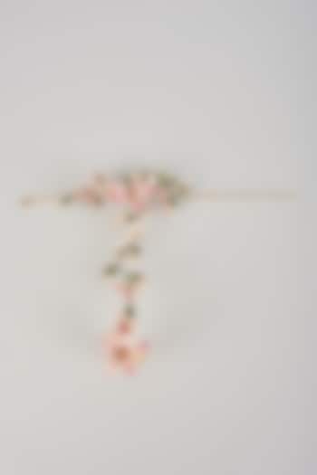 Pink Resin Floral Haathphool by THE BEAUTIFUL SECRET at Pernia's Pop Up Shop