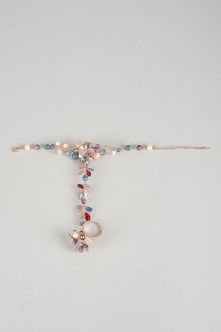 Multi-Colored Resin Floral Haathphool by THE BEAUTIFUL SECRET at Pernia's Pop Up Shop