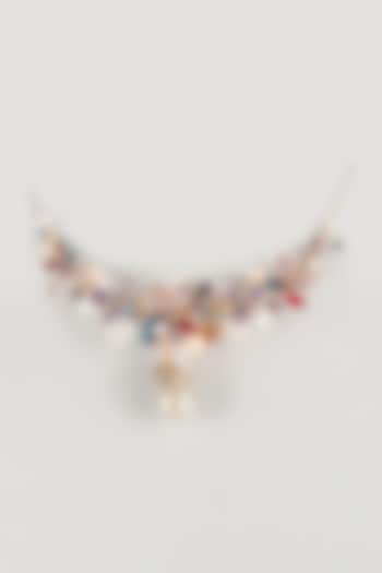 Multi-Colored Resin Floral Choker Necklace by THE BEAUTIFUL SECRET at Pernia's Pop Up Shop