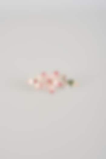 Pink Resin Floral Adjustable Ring by THE BEAUTIFUL SECRET at Pernia's Pop Up Shop