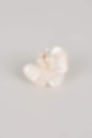 White Resin Adjustable Ring by THE BEAUTIFUL SECRET at Pernia's Pop Up Shop