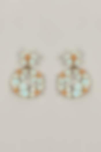 Multi-Colored Handcrafted Enameled Floral Dangler Earrings by THE BEAUTIFUL SECRET at Pernia's Pop Up Shop