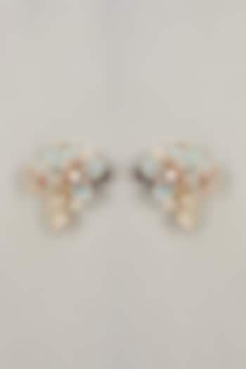 Multi-Colored Handcrafted Enameled Floral Dangler Earrings by THE BEAUTIFUL SECRET at Pernia's Pop Up Shop