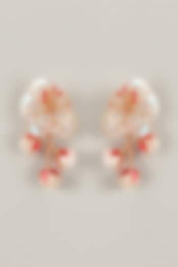 Gold Finish Red Enameled Pearl Dangler Earrings
by THE BEAUTIFUL SECRET at Pernia's Pop Up Shop