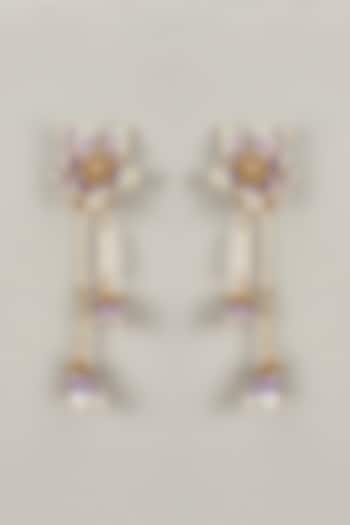 Gold Finish Purple Enameled Pearl Dangler Earrings
by THE BEAUTIFUL SECRET at Pernia's Pop Up Shop