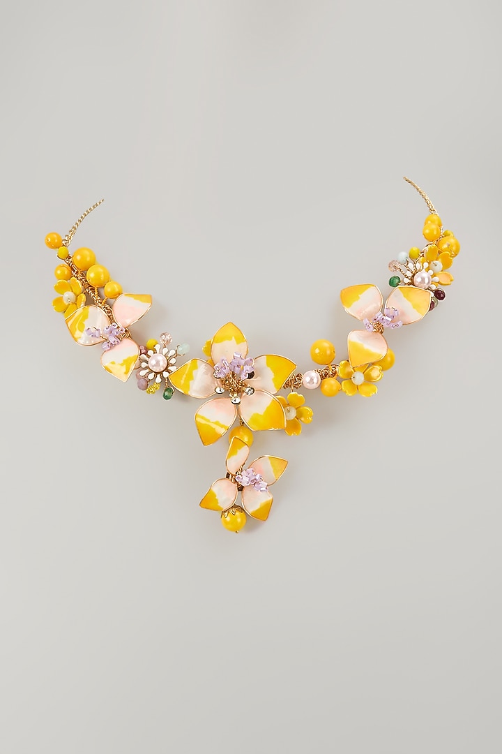 Multi-Colored Floral Necklace by THE BEAUTIFUL SECRET at Pernia's Pop Up Shop