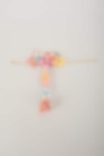 Gold Finish Multi-Colored Enameled Floral Hand Harness by THE BEAUTIFUL SECRET at Pernia's Pop Up Shop