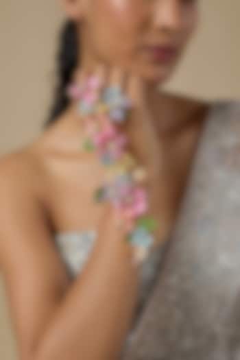 Multi-Colored Enameled Handcrafted Floral Hand Harness by THE BEAUTIFUL SECRET at Pernia's Pop Up Shop