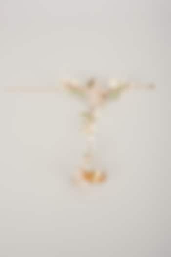 White Enameled Handcrafted Floral Hand Harness by THE BEAUTIFUL SECRET at Pernia's Pop Up Shop