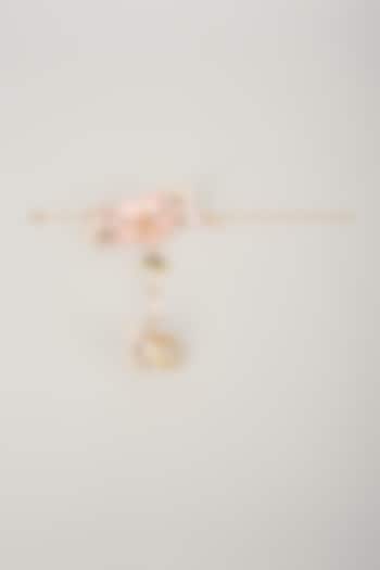 Pink Enameled Handcrafted Floral Hand Harness by THE BEAUTIFUL SECRET at Pernia's Pop Up Shop