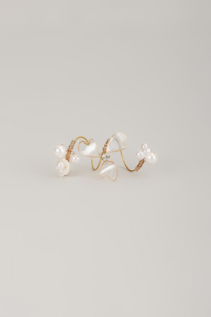 White Enameled Handcrafted Floral Ring by THE BEAUTIFUL SECRET at Pernia's Pop Up Shop