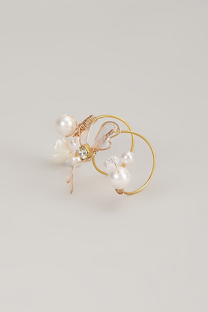 White Enameled Handcrafted Floral Ring by THE BEAUTIFUL SECRET at Pernia's Pop Up Shop