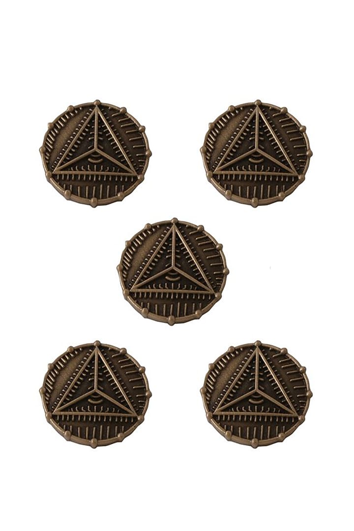 Antique Gold Bermuda Buttons (Set of 7) by Cosa Nostraa at Pernia's Pop Up Shop
