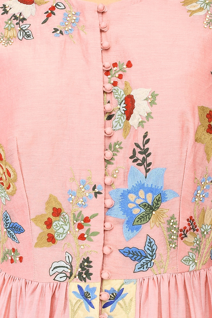 Icy Pink Pleated Kurta and Pants Set available only at Pernia's Pop Up Shop.