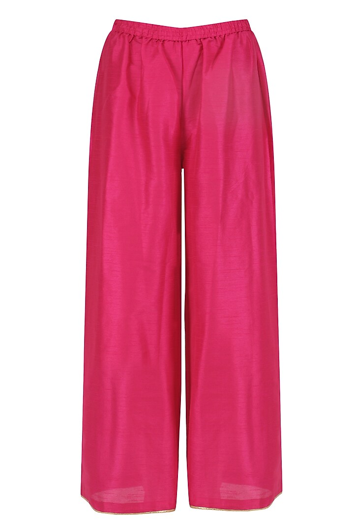 Off-white floral embroidered A-line kurta and pants set available only at Pernia's Pop Up Shop.