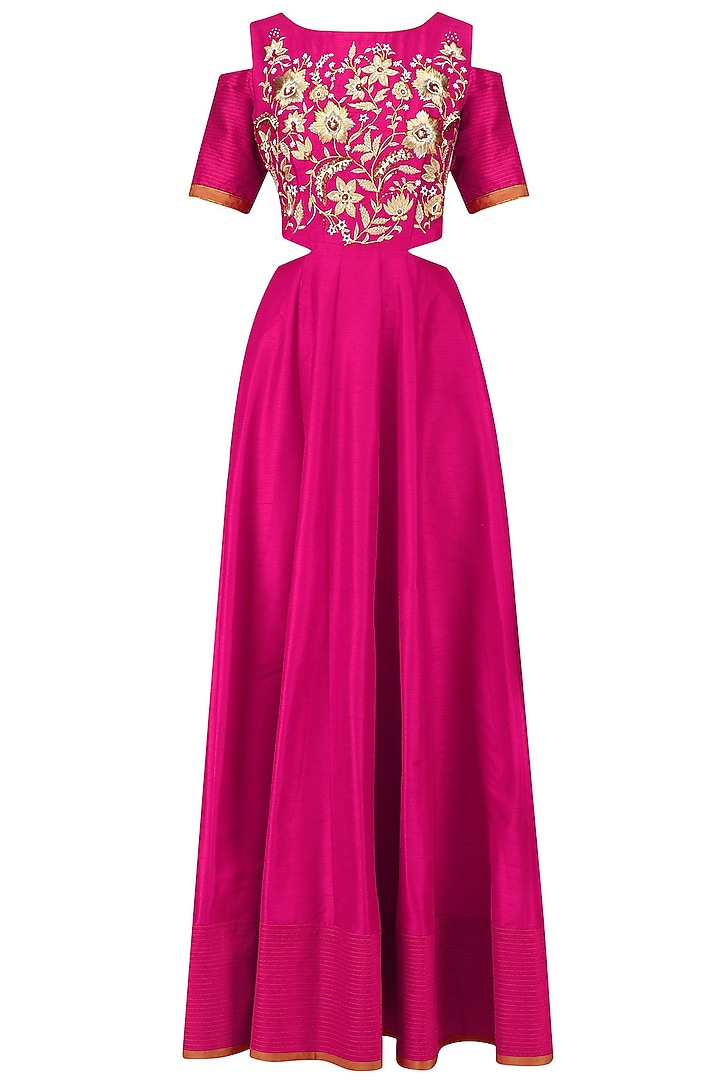 Pink anarkali gown and dupatta set available only at Pernia's Pop Up Shop.