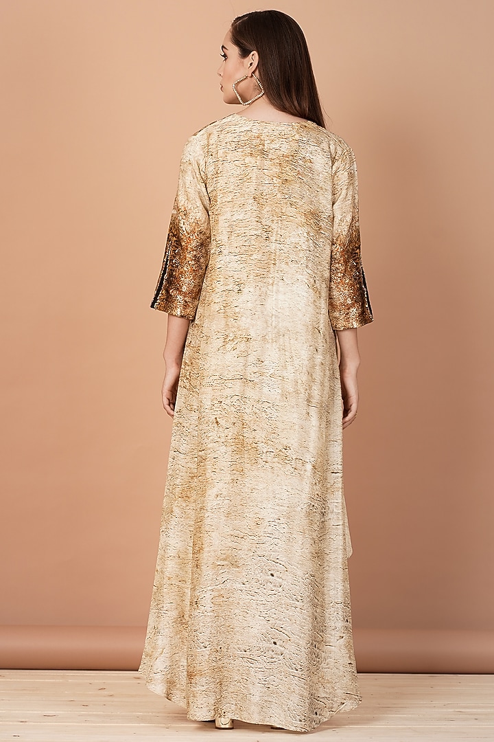 Beige & Brown Kurta With Pants by Breathe By Aakanksha Singh at Pernia's Pop Up Shop