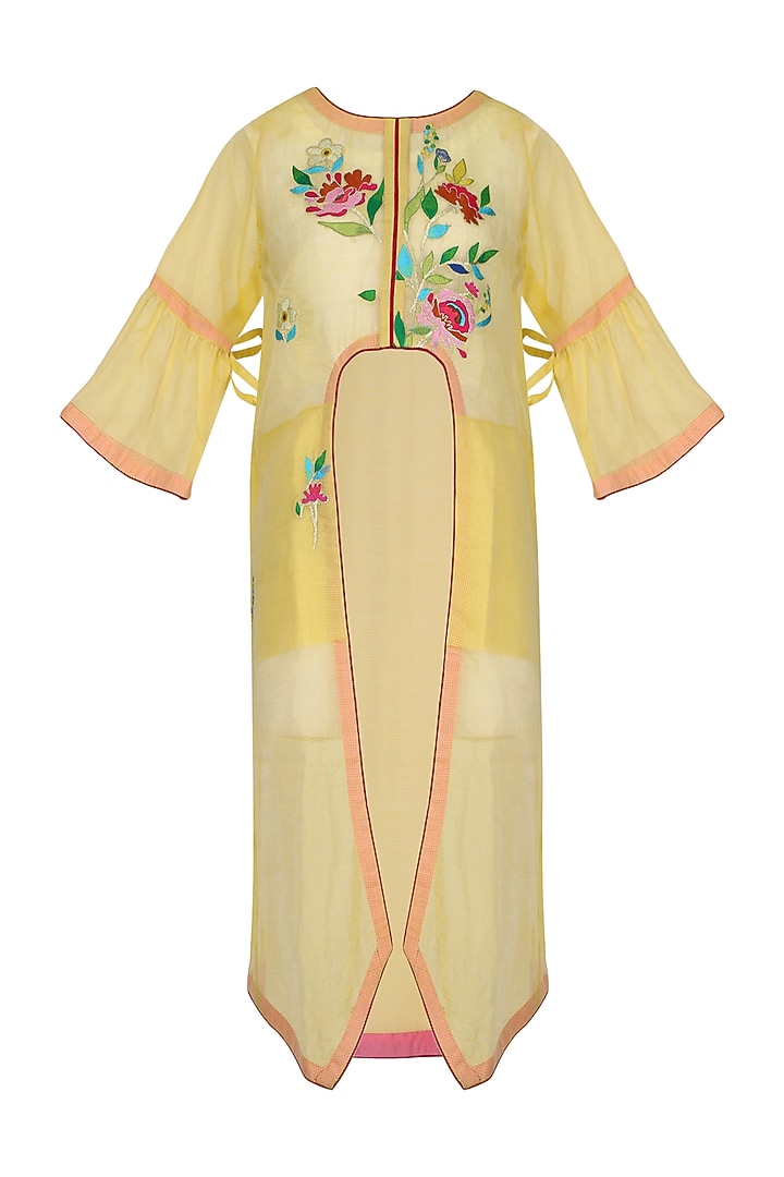 Yellow cut work tunic available only at Pernia's Pop Up Shop.