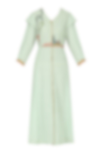 Light green front open jacket available only at Pernia's Pop Up Shop.