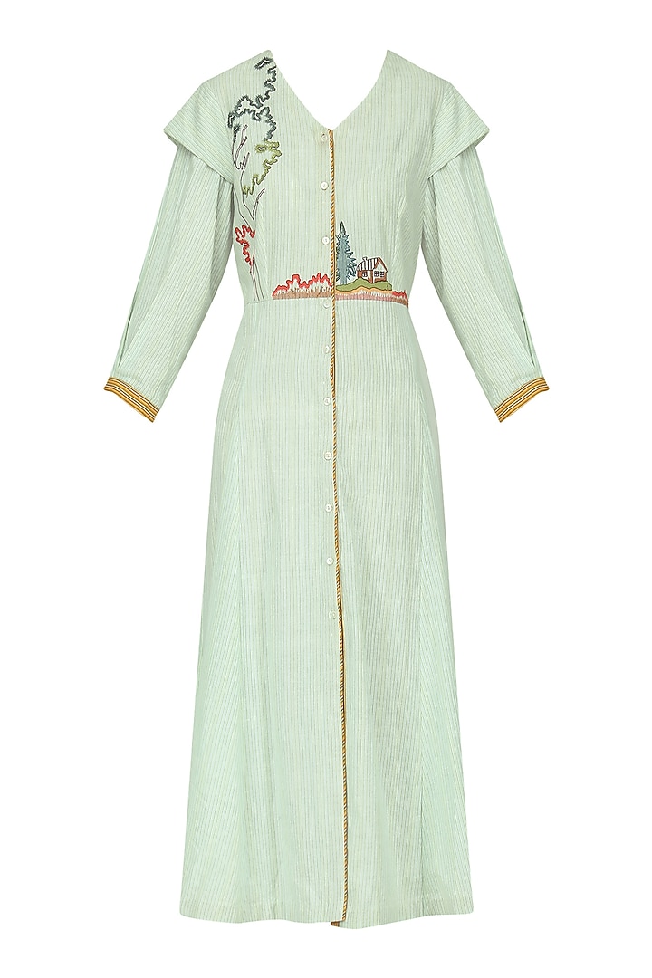 Light green front open jacket available only at Pernia's Pop Up Shop.