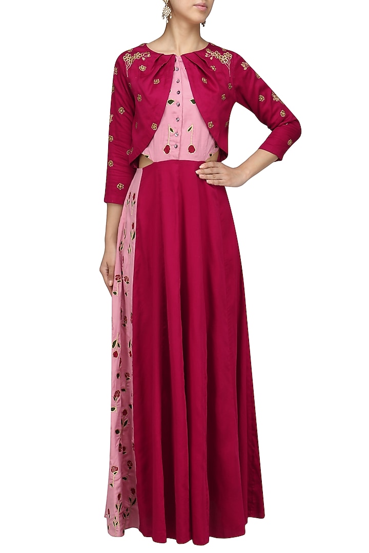 Deep red printed panel maxi available only at Pernia's Pop Up Shop.