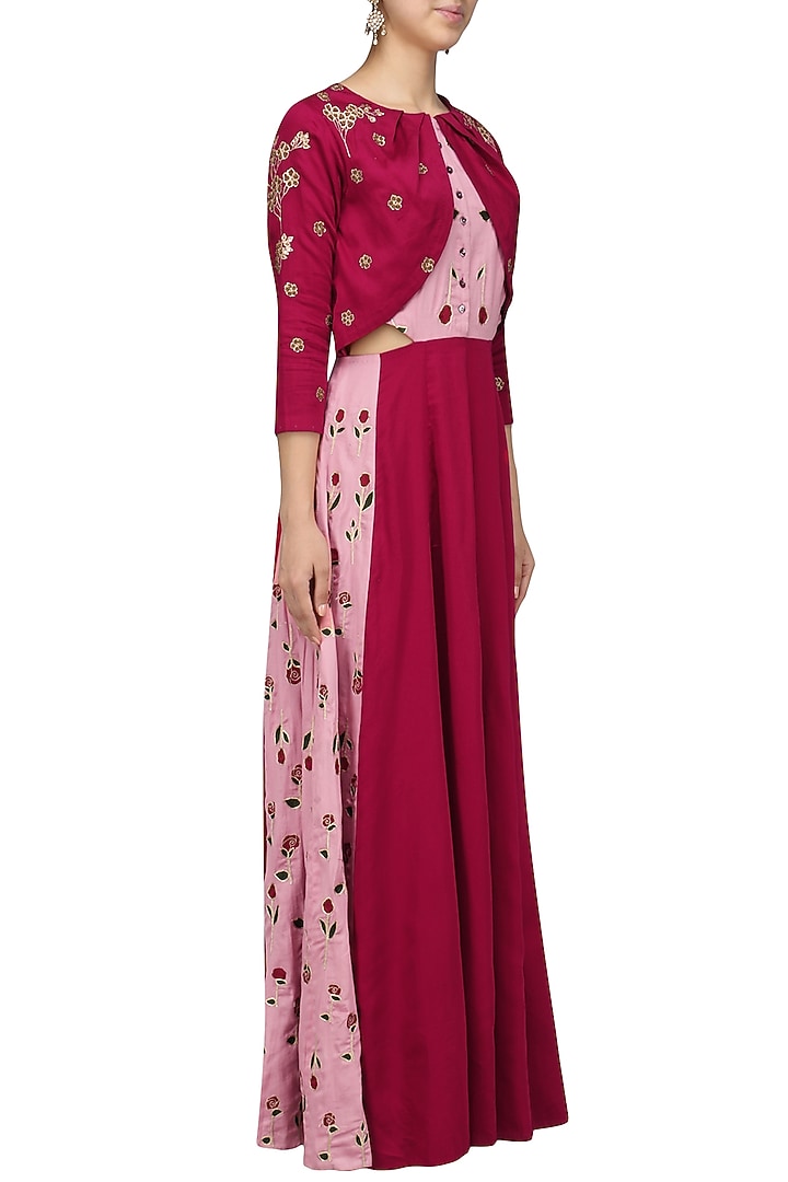 Deep red printed panel maxi available only at Pernia's Pop Up Shop.