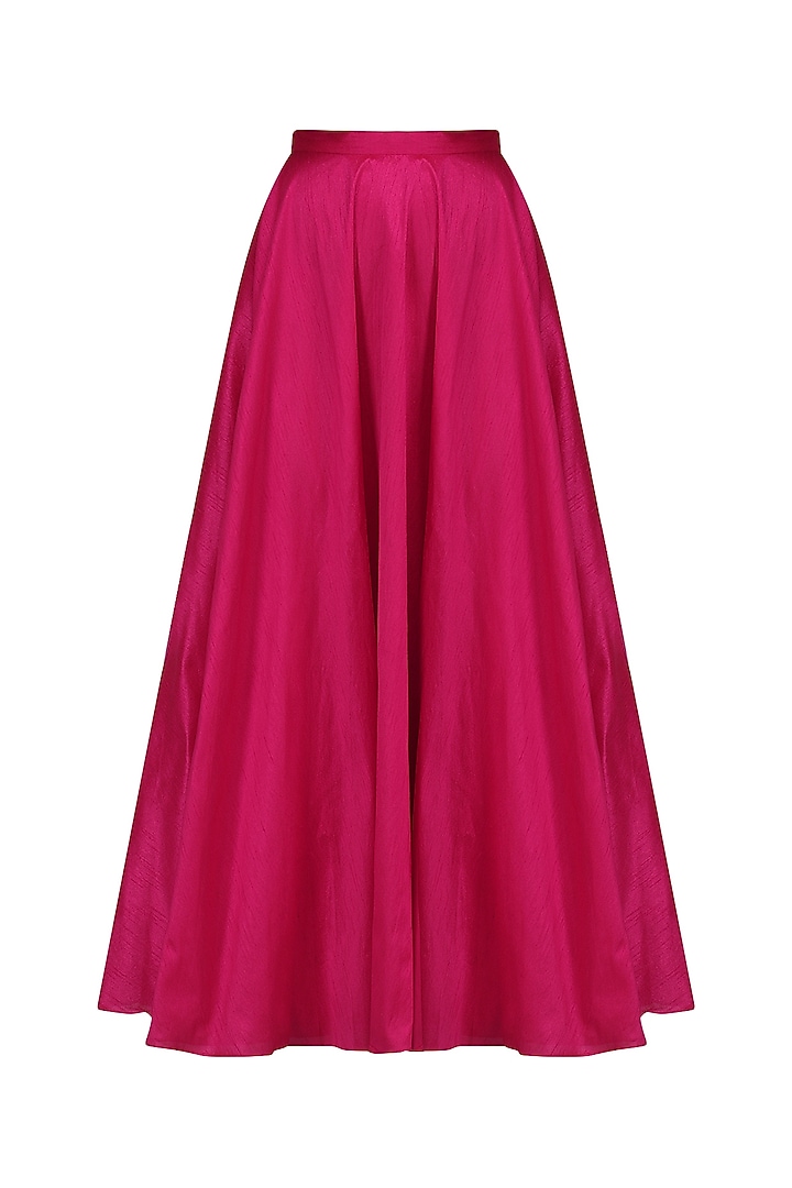 Fuschia embroidered kalidaar and skirt setavailable only at Pernia's Pop Up Shop.