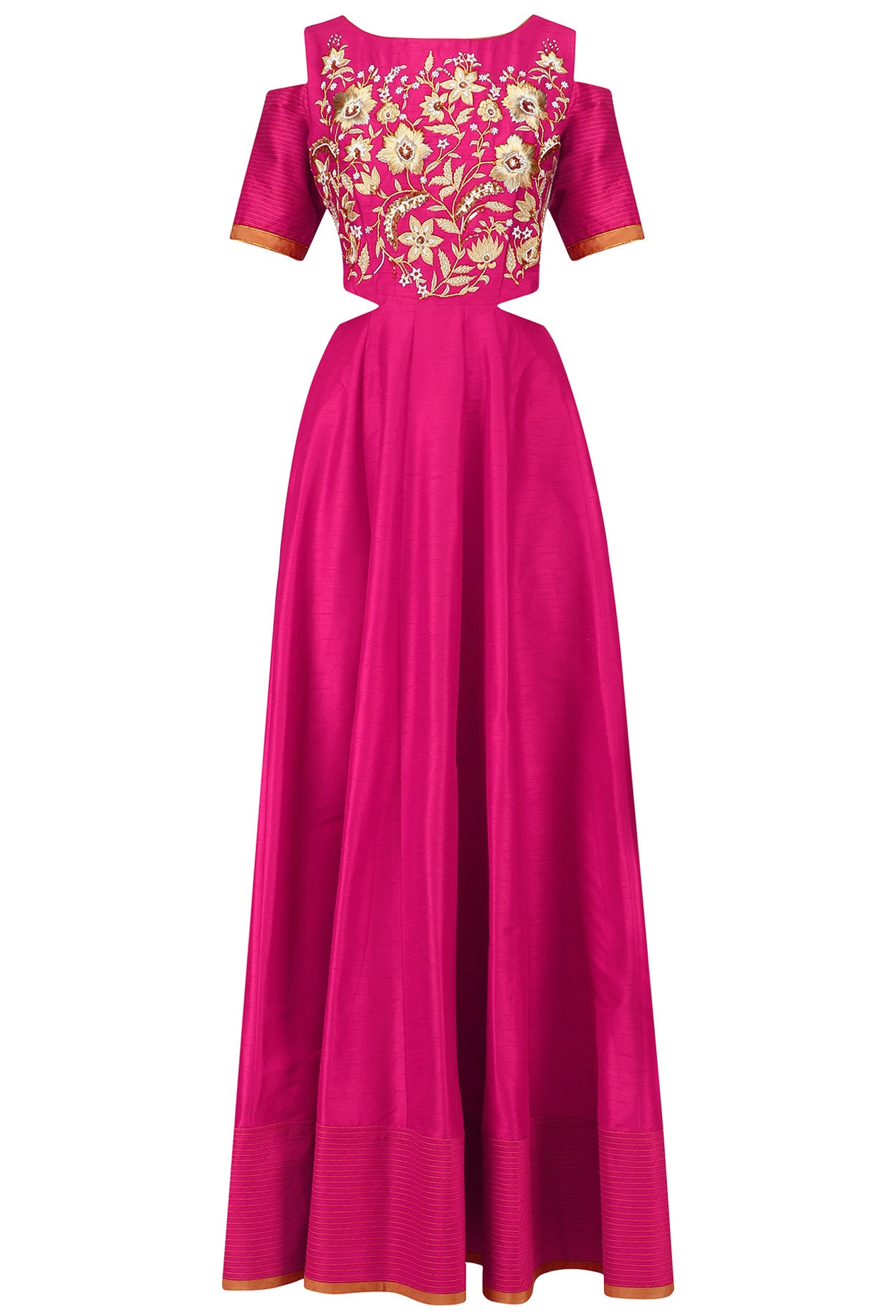 cold shoulder anarkali dress