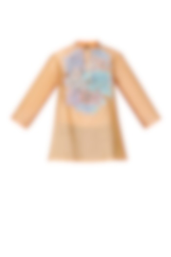 Peach floral embroidered tunic available only at Pernia's Pop Up Shop.