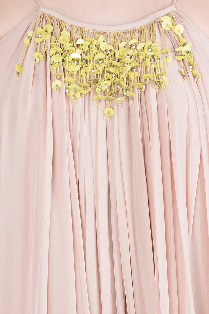 Multi-colour embroidered maxi dress available only at Pernia's Pop Up Shop.