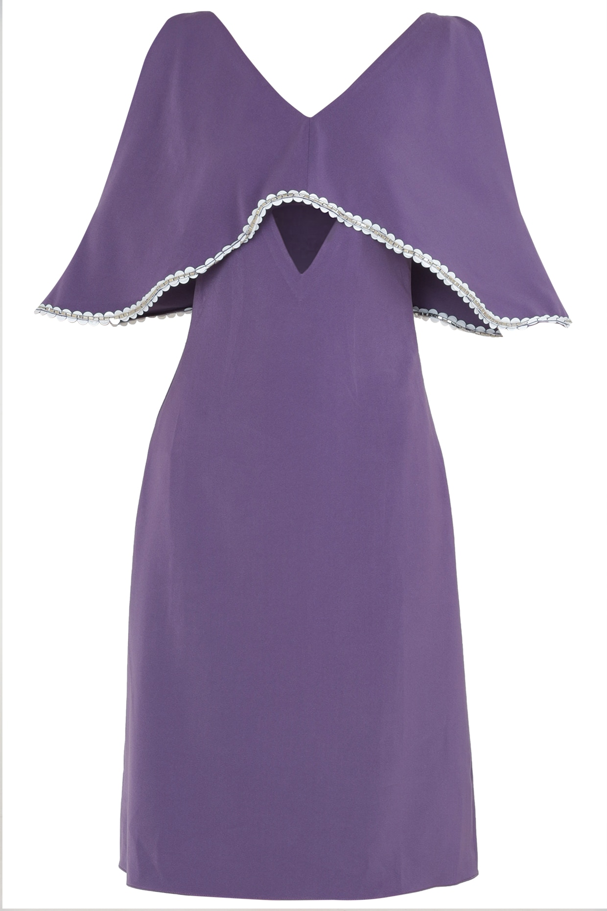 purple cape dress