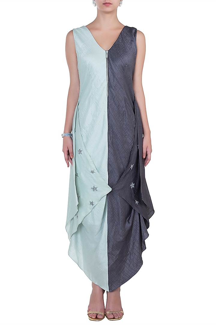 Mint green asymmetrical dress available only at Pernia's Pop Up Shop.