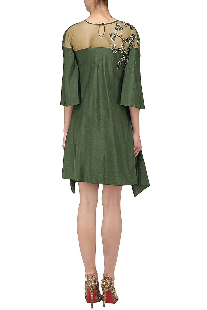 Seaweed flared embroidered dress available only at Pernia's Pop Up Shop.