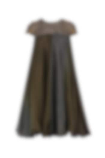 Mocha brown ombre embroidered dress available only at Pernia's Pop Up Shop.