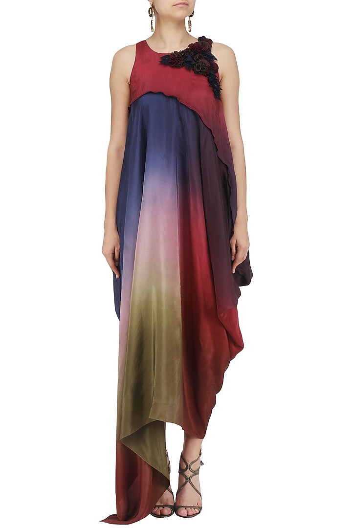 Multi color ombre asymmetrical dress available only at Pernia's Pop Up Shop.