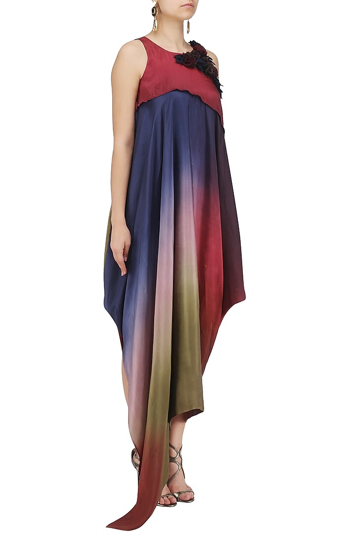 Multi color ombre asymmetrical dress available only at Pernia's Pop Up Shop.
