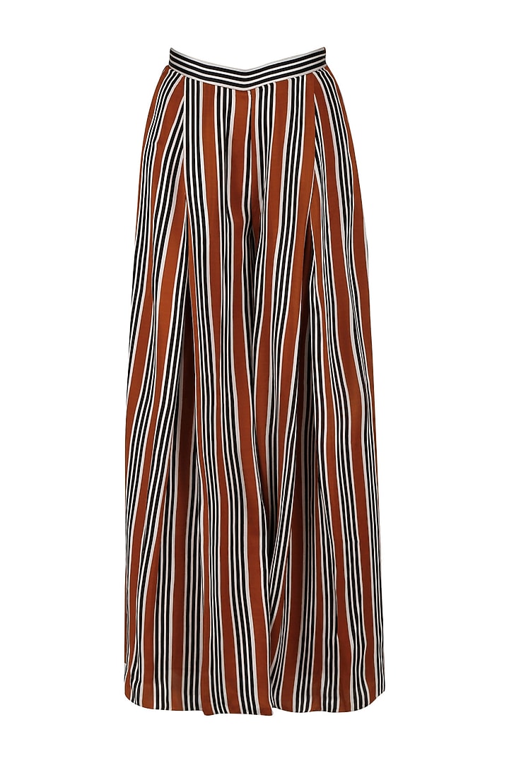 White one shoulder top and striped pants set available only at Pernia's Pop Up Shop.