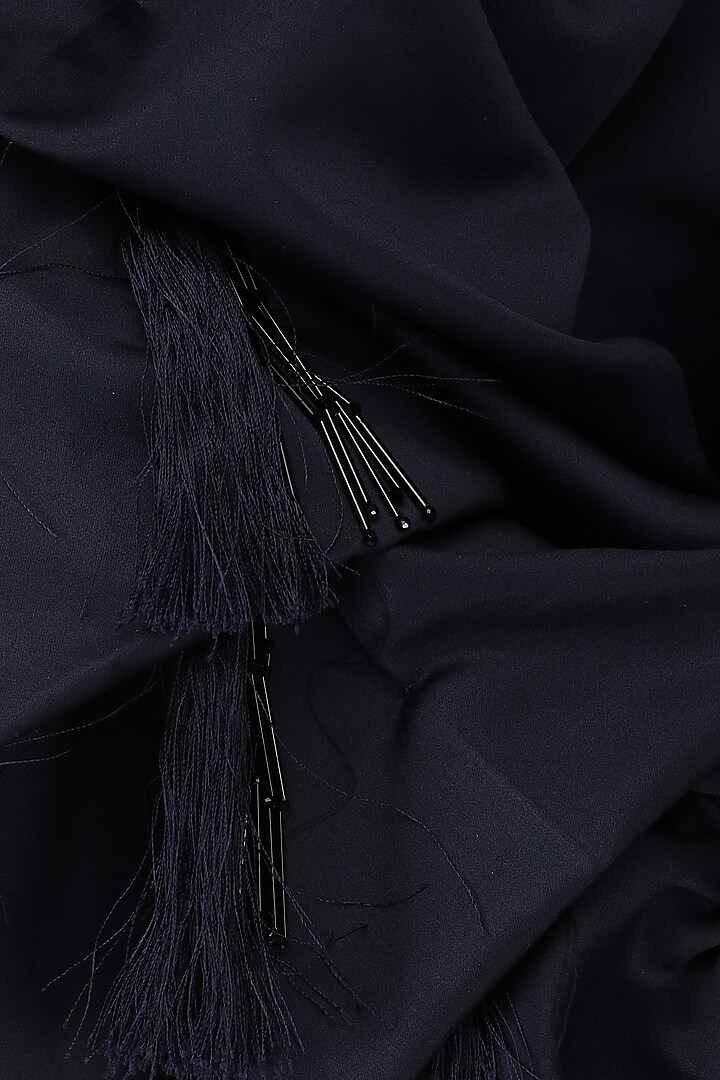 Navy blue off shoulder dress available only at Pernia's Pop Up Shop.